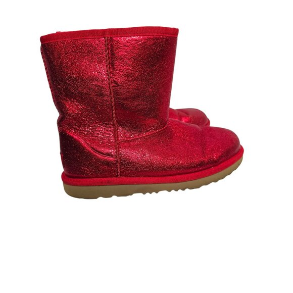 Ugg Classic II Metallic Red Sparkle Boot - Picture 1 of 16